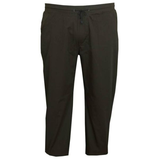 Καπαρτινέ καλοκαιρινή παντελόνα με λάστιχο στην μέση - Khaki