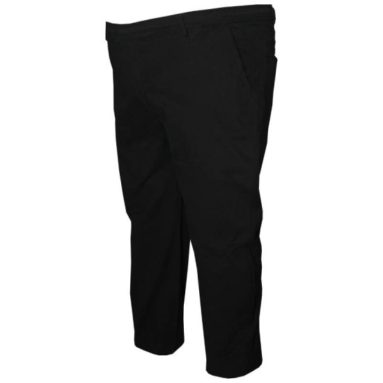 Χειμερινή ελαστική straight cut chino καπαρτινέ παντελόνα, by LTG - Black