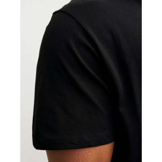 Μονόχρωμο βαμβακερό t-shirt by Jack & Jones - Black