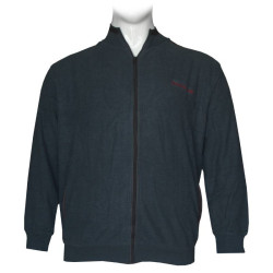 Ζακέτα βαμβακερή wool feel με κεντητές λεπτομέρειες - Dark Blue