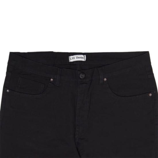 Καπαρτινέ ελαστικό χειμερινό πεντάτσεπο παντελόνι - ΜΑΥΡΟ