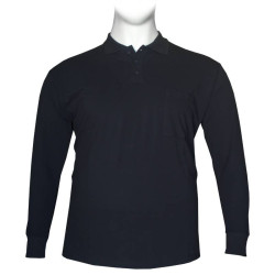 Polo πικέ μονόχρωμη με τσέπη - NAVY BLUE