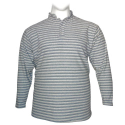 Πιτζάμα τρίκουμπη με ρίγα by LTG - Faded Blue/White