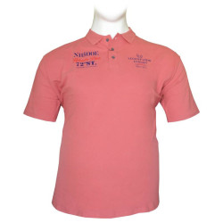 Polo pique βαμβακερό με μεταξοτυπία - Coral Tree