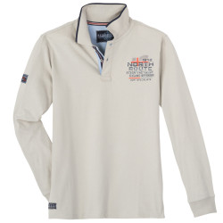 King Size Polo Jersey μπλούζα North Route με ανάγλυφη plastisol μεταξοτυπία,της Redfield - Ice Grey King Size Polo Jersey μπλούζα North Route με ανάγλυφη plastisol μεταξοτυπία,της Redfield - Ice Grey