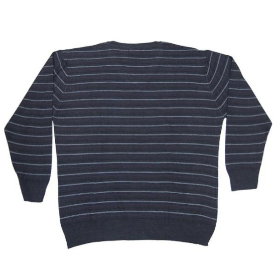 Πλεκτη μπλουζα με βε και ψιλη ριγα - Ανθρακί/Γκρι/Μωβ