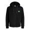 Ζακέτα φούτερ Buster Sweat Zip Hood με μεταξοτυπία,by Jack & Jones +Fit - Black