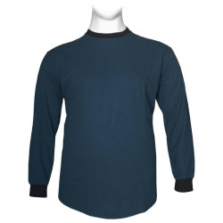 Βαμβακερή βαρύπλακη μπλούζα με λαιμόκοψη 