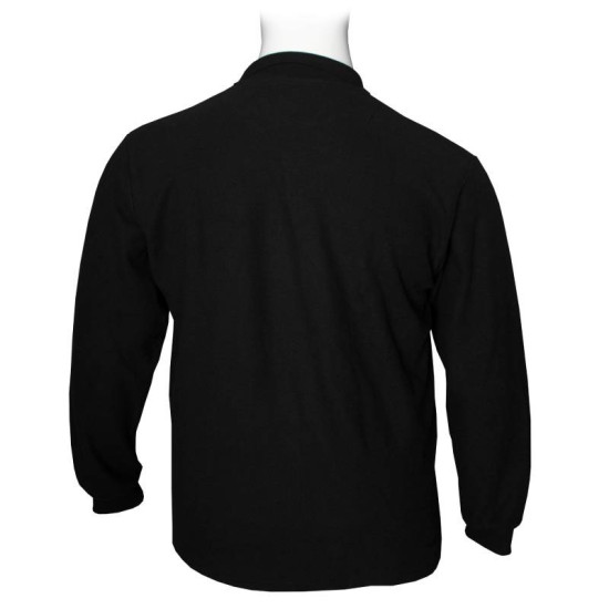 Βαμβακερή Polo wool feel με κέντημα στο στήθος by Leo collection - Black