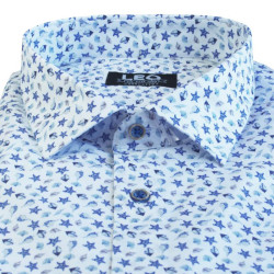 Digital print ελαστικό κοντομάνικο πουκάμισο 