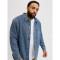 Overshirt denim πουκάμισο με επένδυση,