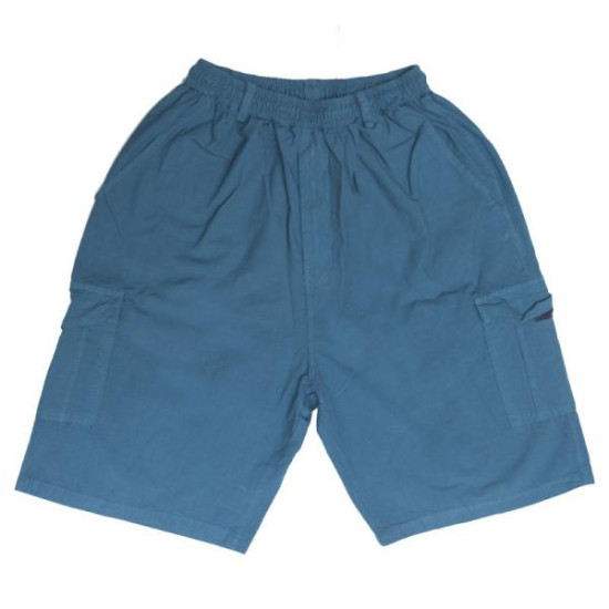 Βαμβακερή βερμούδα τύπου cargo με λάστιχο στη μέση - ΠΕΤΡΟΛ