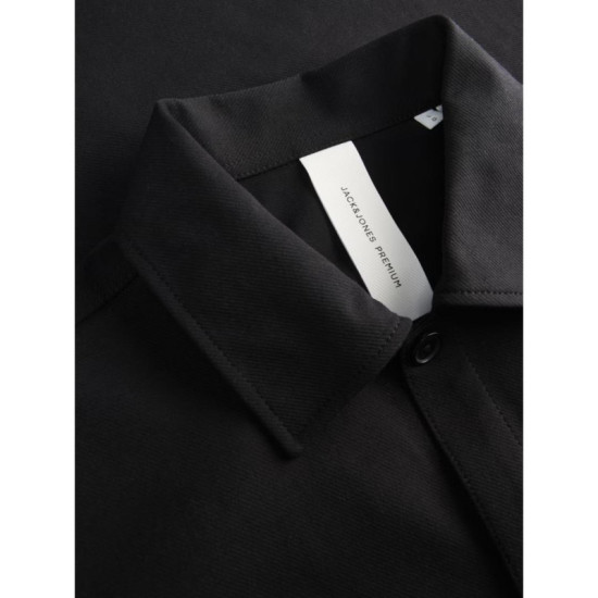 Ελαστική πουκαμίσα William Sweat Overshirt,της Jack&Jones - Black Ελαστική πουκαμίσα William Sweat Overshirt,της Jack&Jones - Black