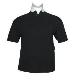 Βαμβακερό μακό μπλουζάκι button ve - Black Rock