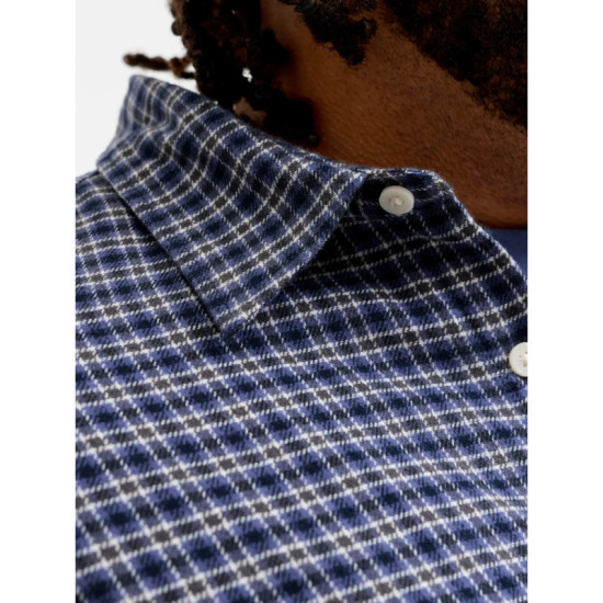Jack & Jones Frederiksberg Flannel, βαμβακερό πουκάμισο φανέλα - Blue Chill Jack & Jones Frederiksberg Flannel, βαμβακερό πουκάμισο φανέλα - Blue Chill