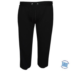 Καλοκαιρινό jersey παντελόνι φόρμας με λάστιχο στον αστράγαλο - Black