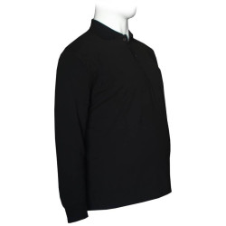 Polo πικέ μονόχρωμη με τσέπη - Black