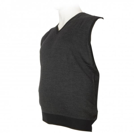 Καζακα πλεκτη ριγε με βε - Navy blue/Grey