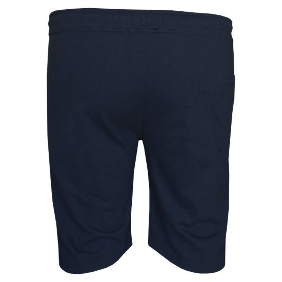 Μακό βερμούδα μονόχρωμη με λάστιχο στην μέση - ΜΠΛΕ