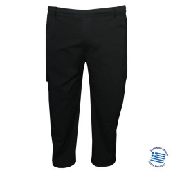 Ελαστική καπαρτινέ  cargo παντελόνα της Leo Collection - Black Rock