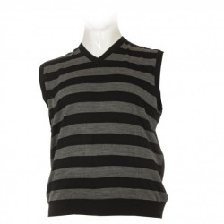 Καζακα πλεκτη ριγε με βε - ΜΑΥΡΟ/ΓΚΡΙ