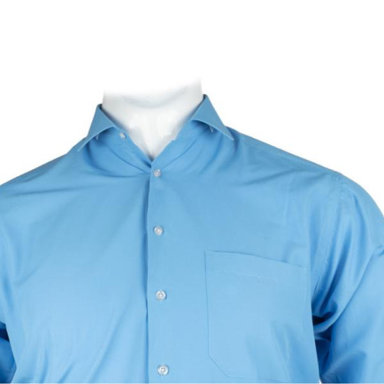 Πουκάμισο μονόχρωμο με μακρύ μανίκι - Summer sky blue