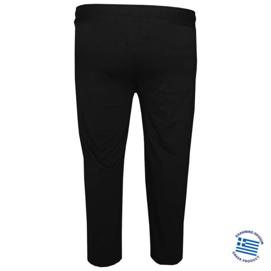 Καλοκαιρινό jersey παντελόνι φόρμας με Patch,της Leo Collection - Black