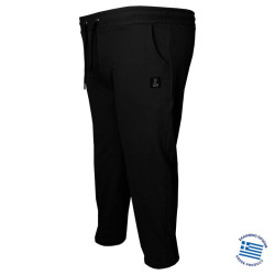 Φούτερ παντελόνι φόρμας με Patch και λάστιχο στον αστράγαλο,της Leo Collection - Black