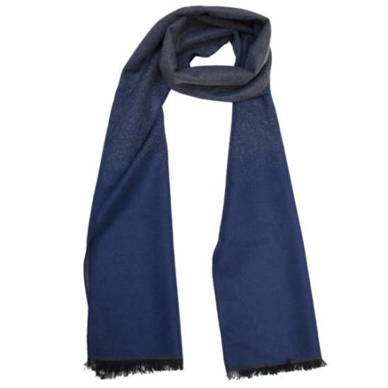 Ανδρικό κασκόλ με δίχρωμο σχέδιο - ΓΚΡΙ/ΜΠΛΕ