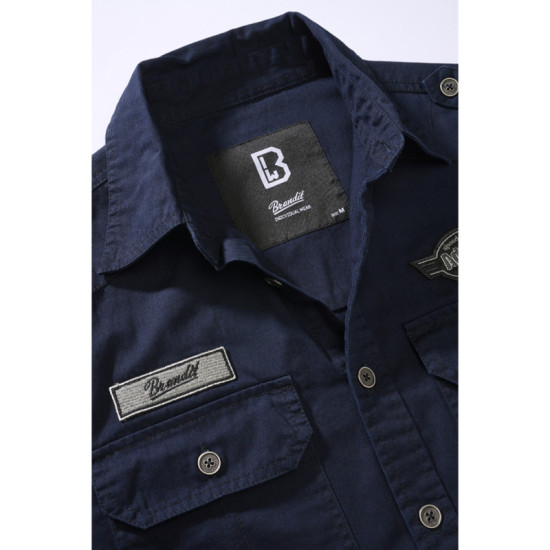 Luis vintage shirt by Brandit - NAVY BLUE