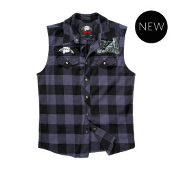 Ozzy Checkshirt Sleeveless - Black/Slate Grey