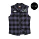Ozzy Checkshirt Sleeveless - Black/Slate Grey