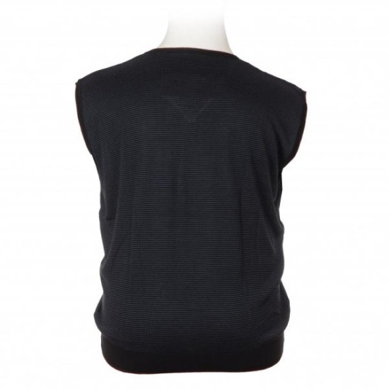 Καζακα πλεκτη ριγε με βε - Black/Indigo