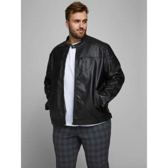 Jack & Jones Rocky , jacket από αδιάβροχη δερματίνη - Black