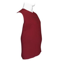 Αμάνικο από 100% βαμβακερό μακό pennie  με μεταξοτυπία by Leo collection - Bordeaux