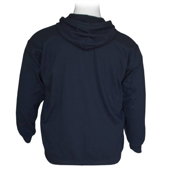 Ζακέτα φούτερ δίκλωνη με κουκούλα και patch - Dark Blue