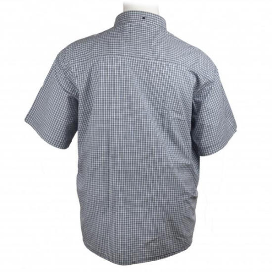 Πουκάμισο κοντομάνικο καρό βαμβακερό με τσέπη - Chambray Blue/Pale White