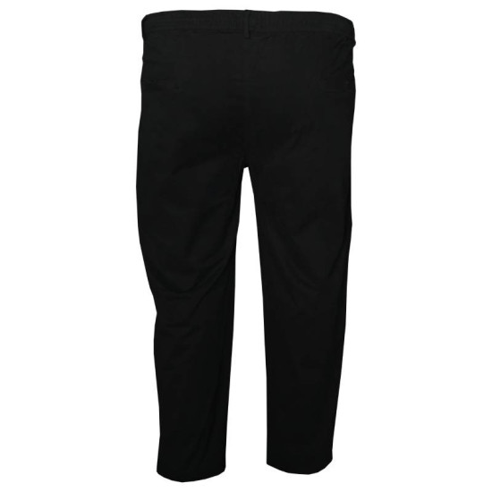 Χειμερινή ελαστική straight cut chino καπαρτινέ παντελόνα, by LTG - Black