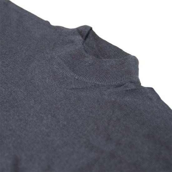 Πλεκτή μπλούζα λουπέτο μονόχρωμη - ΑΝΘΡΑΚΙ