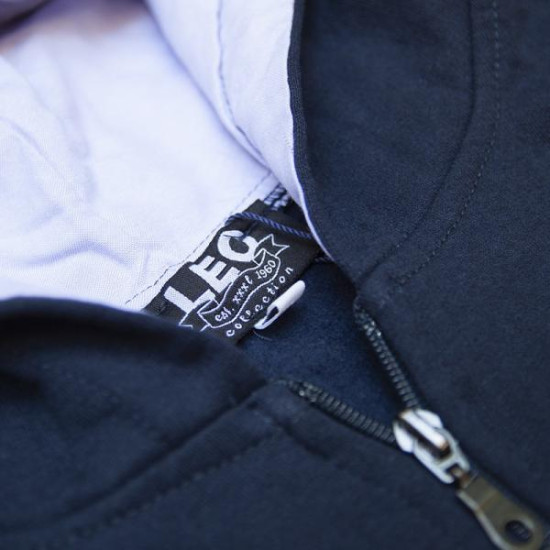 Γιλέκο φούτερ με patch και επενδυμένη κουκούλα - Dark Blue