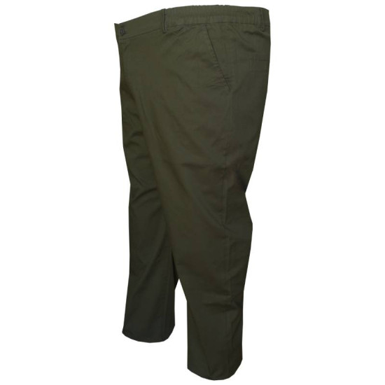 Ελαστική χειμερινή καπαρτινέ παντελόνα με λάστιχο στο πλάι - ΧΑΚΙ