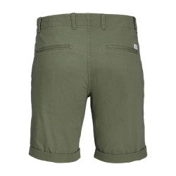 Ελαστική καπαρτινέ βερμούδα με ρεβέρ, 