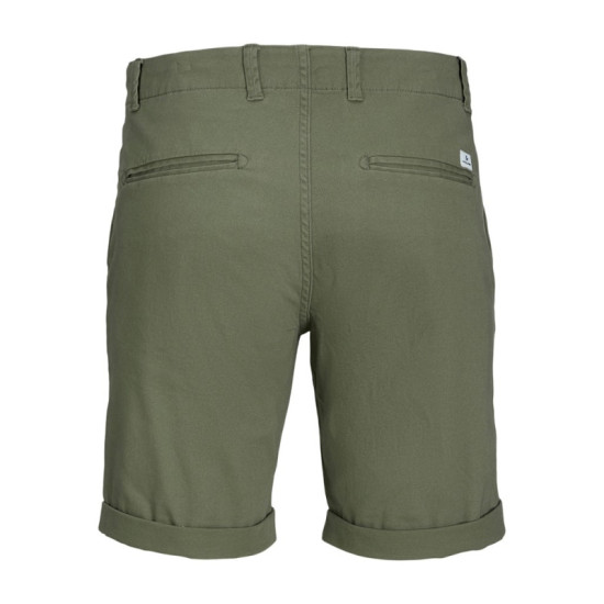 Ελαστική καπαρτινέ βερμούδα με ρεβέρ, 