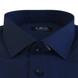 Πουκάμισο μονόχρωμο με rex γιακά και μακρύ μανίκι - Mariner