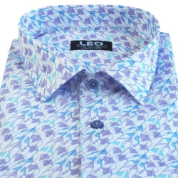 Digital print ελαστικό κοντομάνικο πουκάμισο 