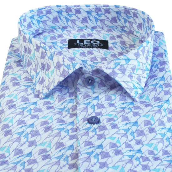 Digital print ελαστικό κοντομάνικο πουκάμισο 