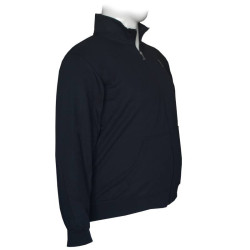 Ζακέτα φούτερ δίκλωνη με patch χωρίς κουκούλα - Dark Blue Ζακέτα φούτερ δίκλωνη με patch χωρίς κουκούλα - Dark Blue