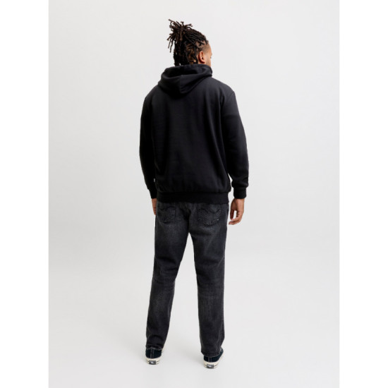 Hoodie φούτερ με μεταξοτυπία Logo Sweat Hood Jack & Jones +Fit - Black Hoodie φούτερ με μεταξοτυπία Logo Sweat Hood Jack & Jones +Fit - Black