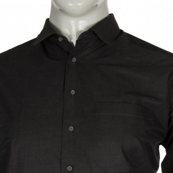 Πουκάμισο μονόχρωμο με μακρύ μανίκι - Raven