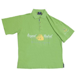 Polo πικέ κοντομάνικο με μεταξοτυπία - GREENERY